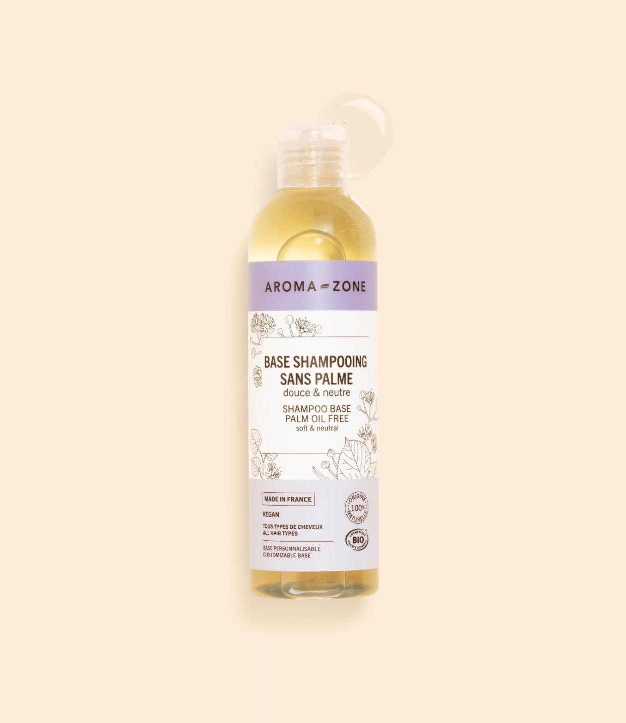 Shampoing Végétal BIO Aroma Zone - 250g, à Base De 6 Plantes Ayurvédiques, Pour Tous Types De Cheveux