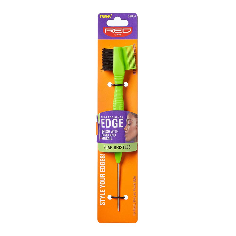 Red Professional Edge Boar Fixer (brosse Fixante Edge)