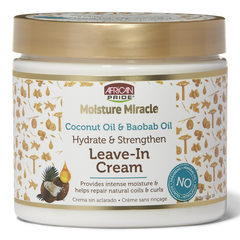 AFRICAN PRIDE - MOISTURE MIRACLE - COCONUT OIL & BAOBAB OIL HYDRATE & STRENGHTEN LEAVE IN CREAM