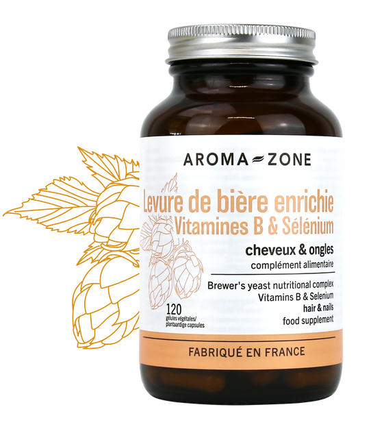 AROMA ZONE - COMPLÉMENT ALIMENTAIRE - LEVURE DE BIERE ENRICHIE - 120 GELULES