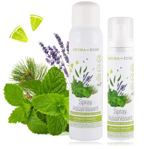 Charger l'image 1 dans la galerie. AROMA ZONE - SPRAY ASSAINISSANT AUX 21 HUILES ESSENTIELLES BIO ET SAUVAGES