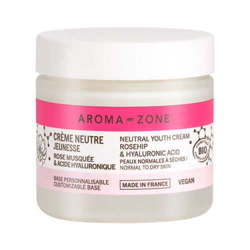 Charger l'image 1 dans la galerie. AROMA ZONE - CRÈME NEUTRE JEUNESSE ROSE MUSQUEE & ACIDE HYALURONIQUE