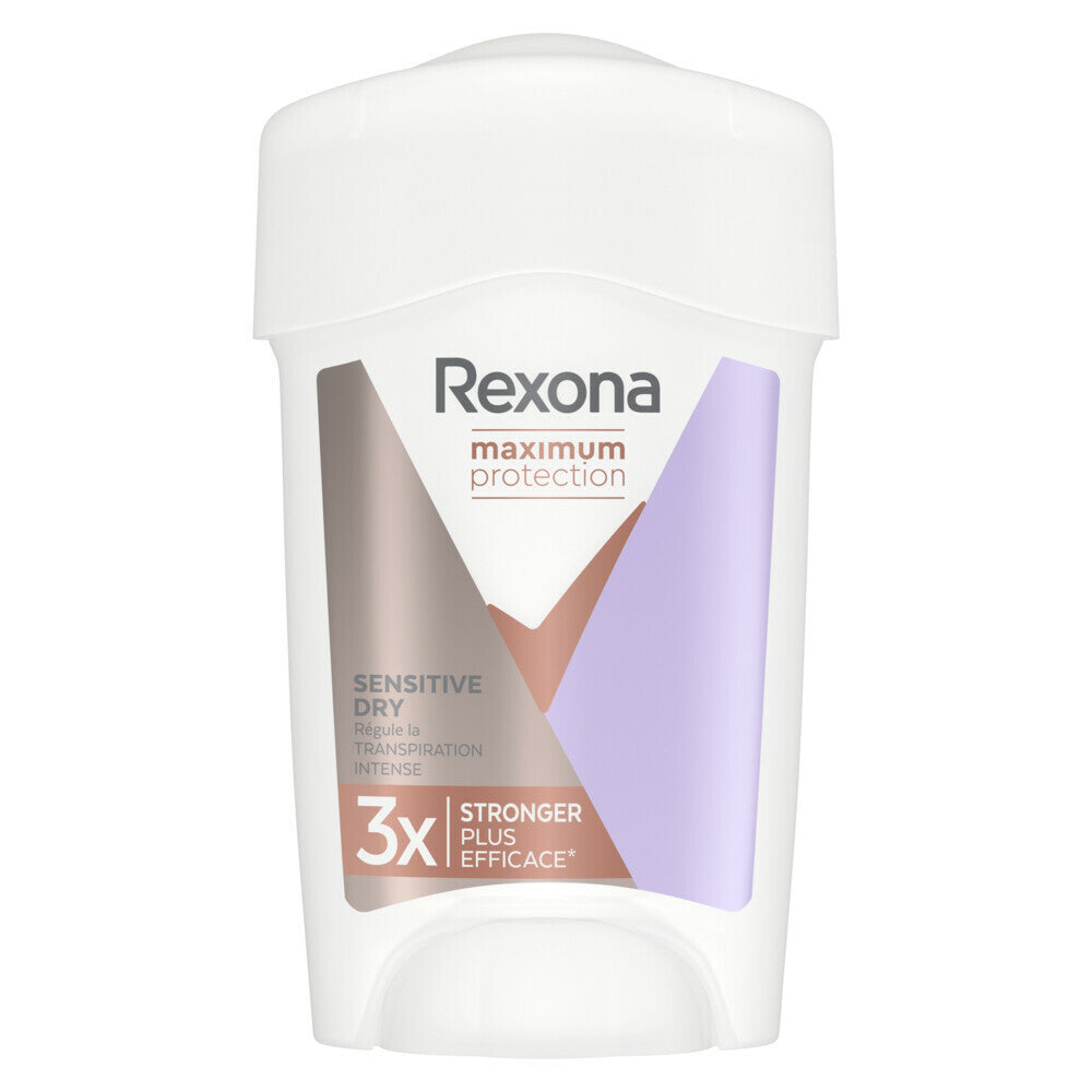 REXONA - MAXIMUM PROTECTION CREAM SENSITIVE DRY 3X PLUS EFFICACE - ANTI-TRANSPIRANT