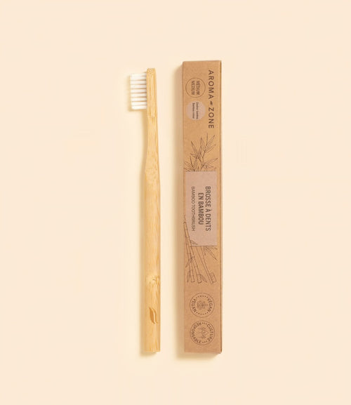 Charger l'image 1 dans la galerie. AROMA ZONE - BROSSE A DENTS MEDIUM EN BAMBOU
