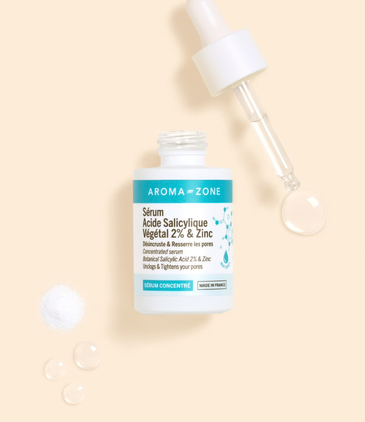 AROMA ZONE - SÉRUM ACIDE SALICYLIQUE VÉGÉTAL 2% & ZINC