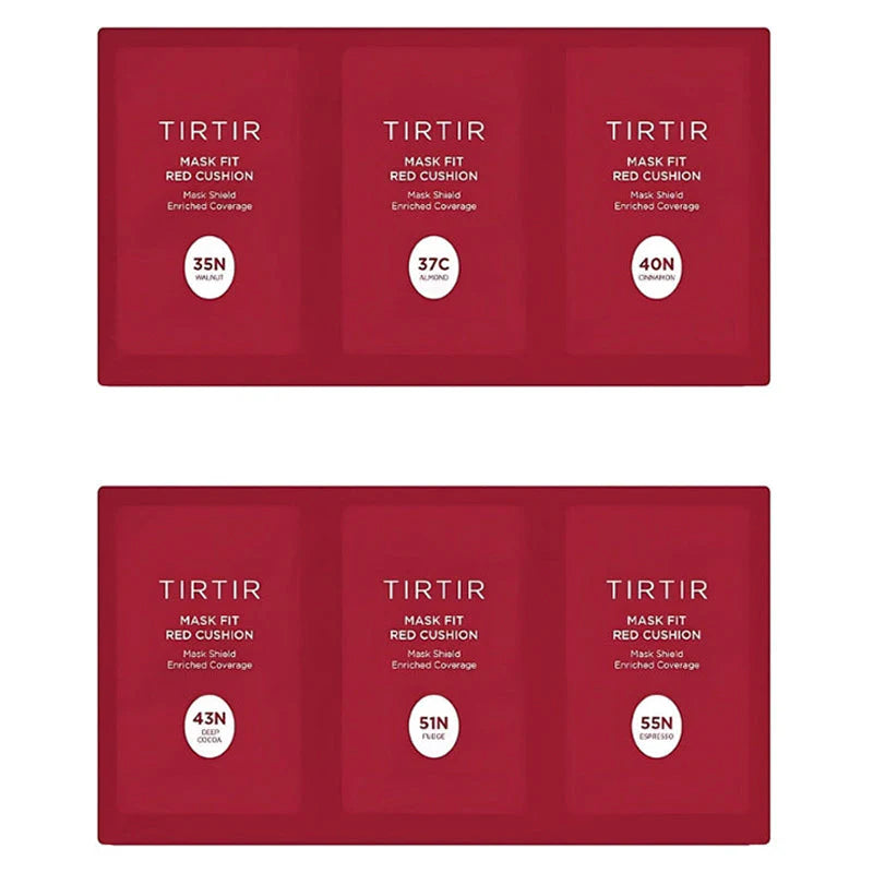 TIRTIR - KIT ESSAI MASQUE FIT COUSSIN ROUGE 6 TEINTES