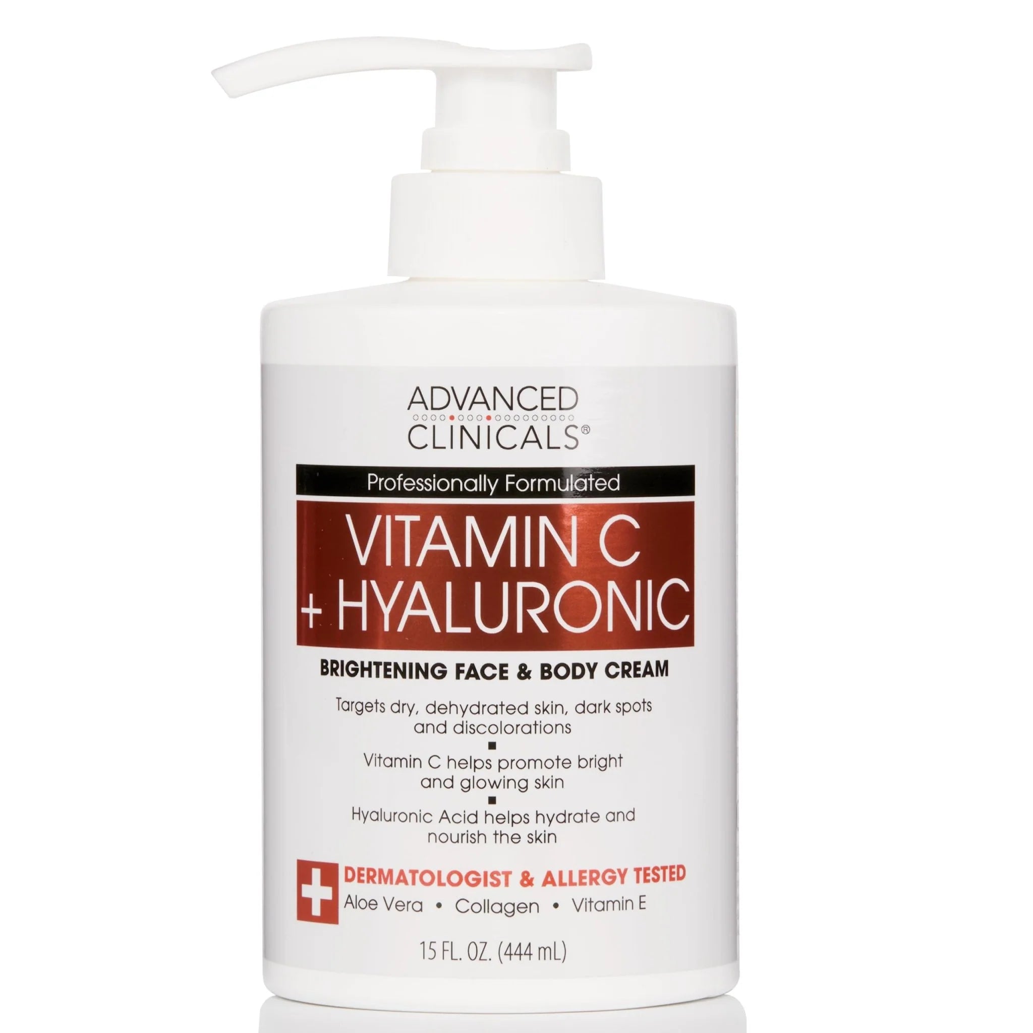 ADVANCED CLINICALS - CRÈME ÉCLAIRCISSANTE CORPS & MAINS A LA VITAMINE C + HYALURONIQUE