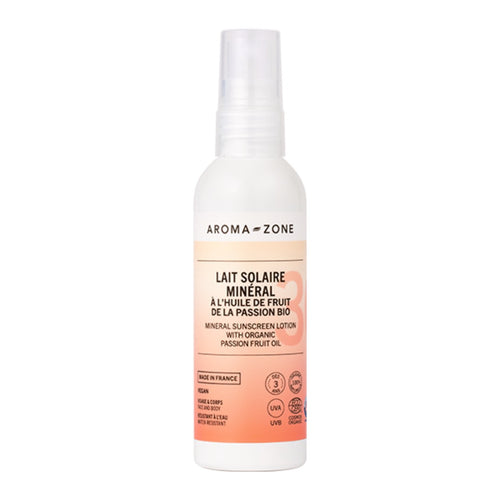 Charger l'image 1 dans la galerie. AROMA ZONE - SPRAY SOLAIRE MINERAL A L’HULE DE FRUIT DE LA PASSION BIO SPF 30