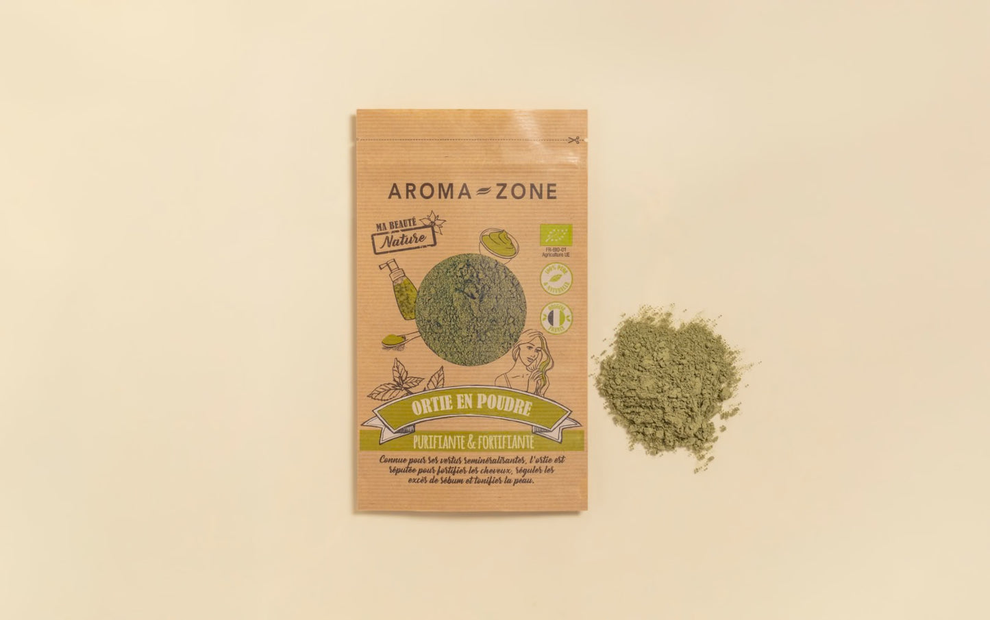 AROMA ZONE - POUDRE D'ORTIE PIQUANTE - 100g