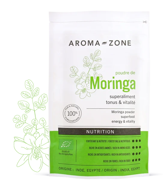 AROMA ZONE - POUDRE DE FEUILLES MORINGA BIO - SUPERALIMENT