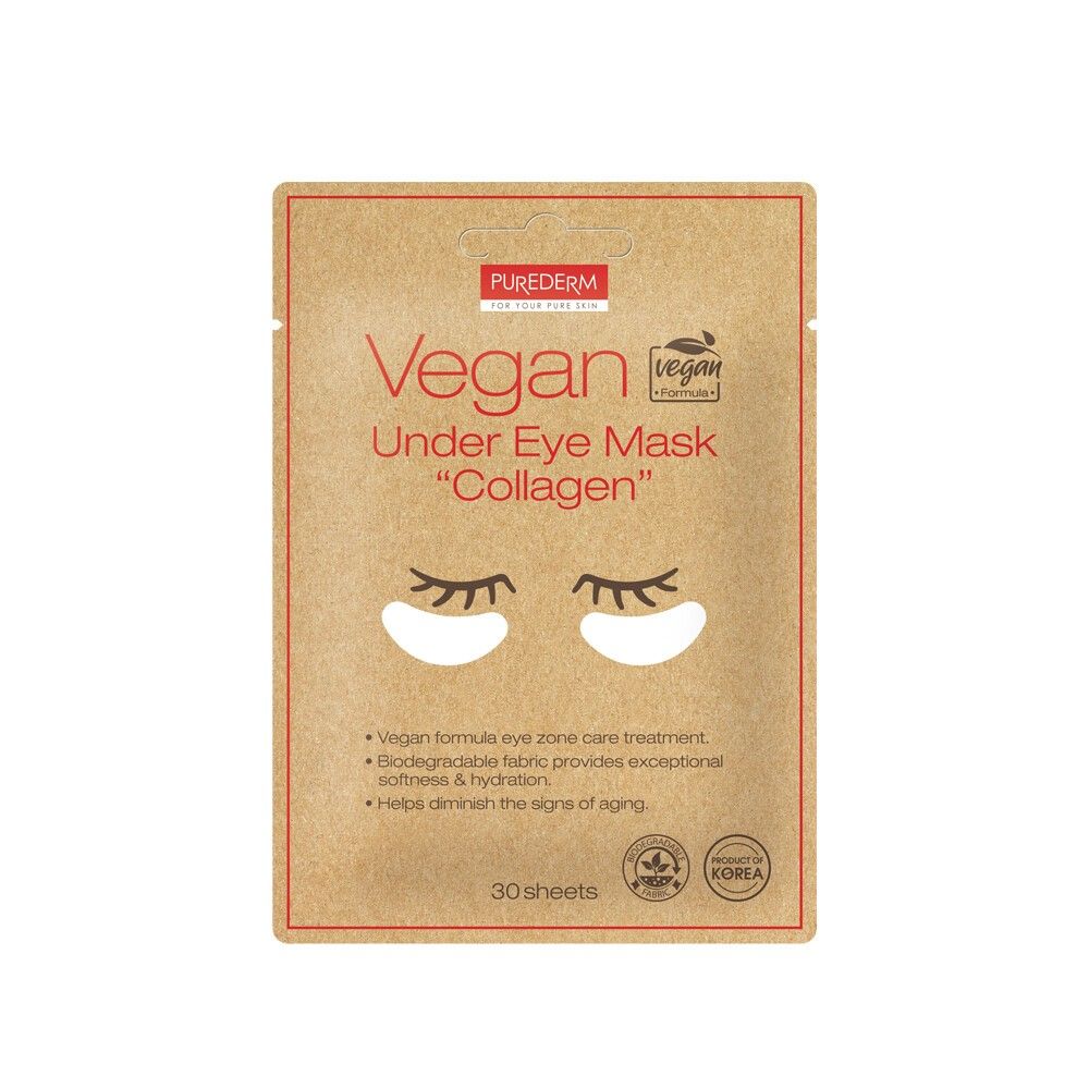 PUREDEM - VEGAN UNDER EYE MASK COLLAGE- 30 SHEETS