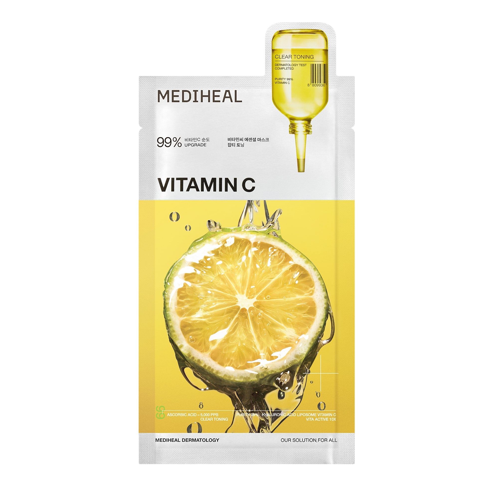 MEDIHEAL - VITAMIN C ESSENTIAL MASK CLEAR TONING
