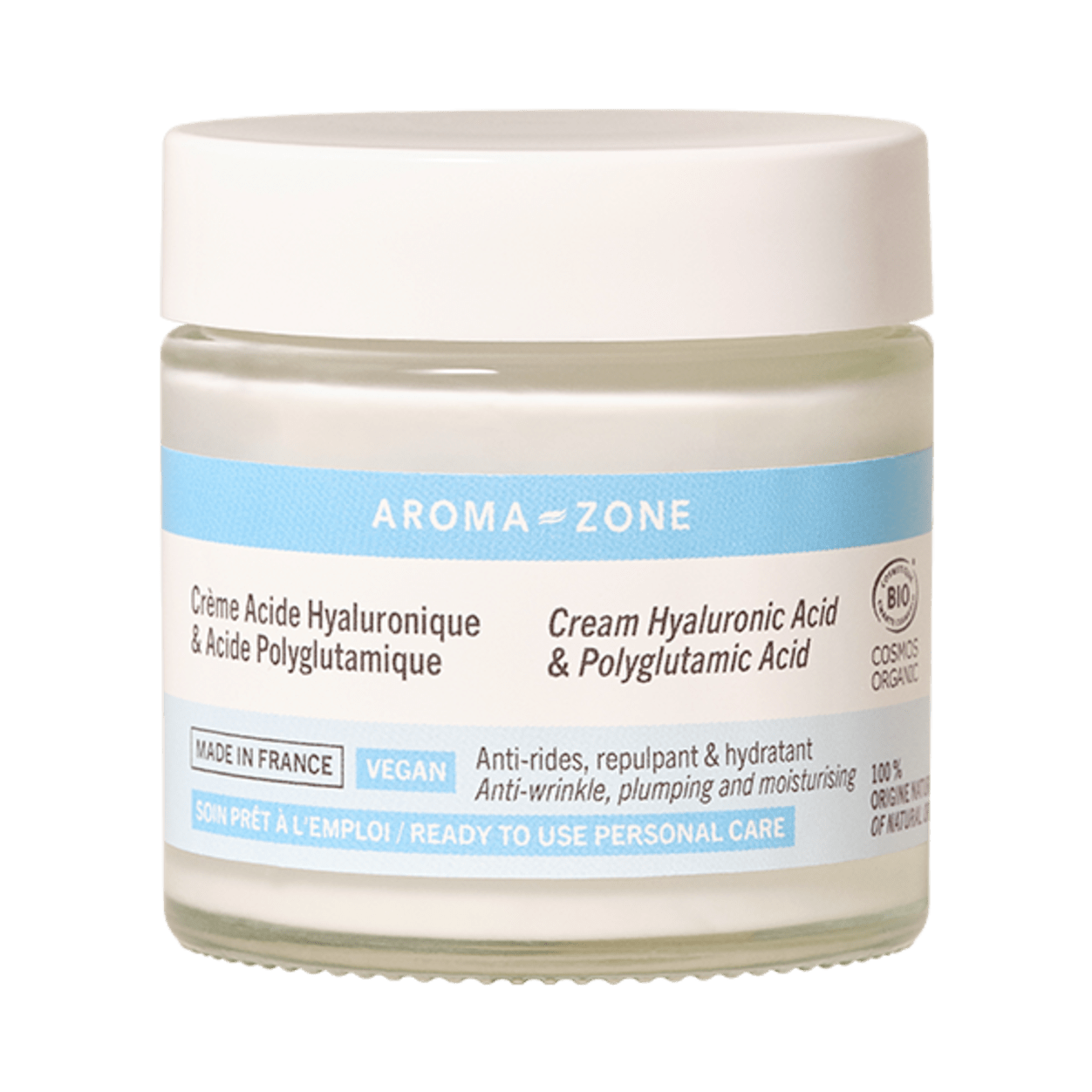 AROMA ZONE - CRÈME ACIDE HYALURONIQUE & ACIDE POLYGLUTAMIQUE