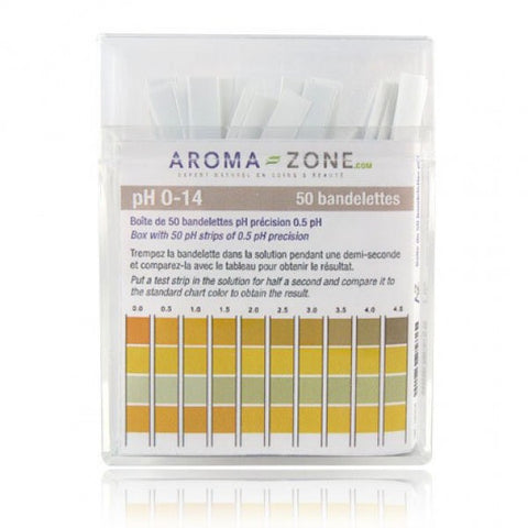 AROMA ZONE - Matériel de mélange et fabrication Bandelettes pH - boîte de 50
