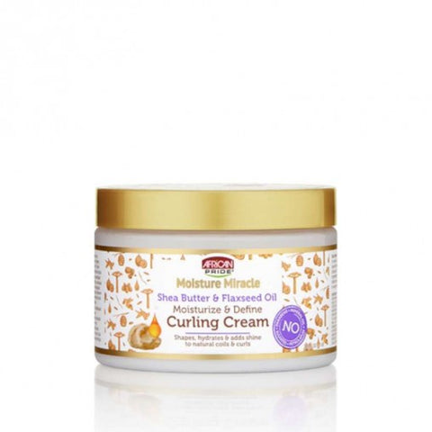 AFRICAN PRIDE - MOISTURE MIRACLE - SHEA BUTTER AND FLAXSEED OIL CURLING CREAM