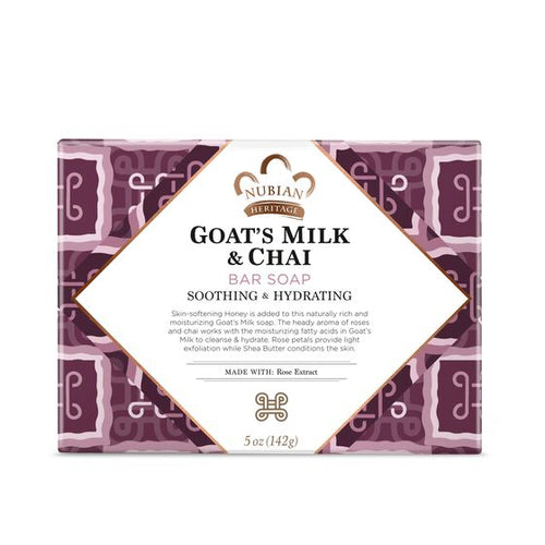 Charger l&#39;image 1 dans la galerie. NUBIAN HERITAGE - SAVON CHEVRE ET CHAI - GOAT'S MILK  & CHAI BAR SOAP