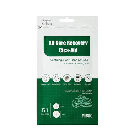 PURITO - ALL CARE RECOVERY CICA AID - PATCHS ANTI IMPERFECTIONS - 51 PIECES